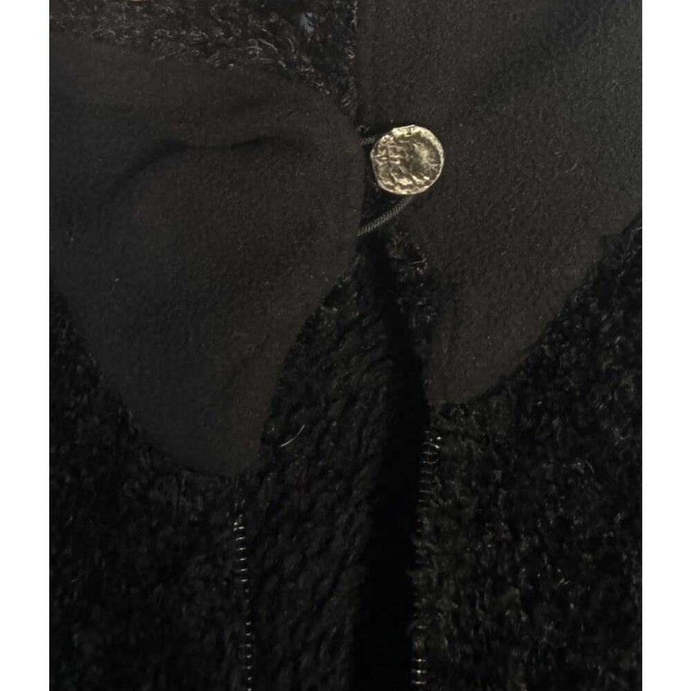 Patagonia Synchilla Curly Q Sherpa Fleece Fuzzy Faux Fur Teddy Jacket Black LG - Picture 4 of 9